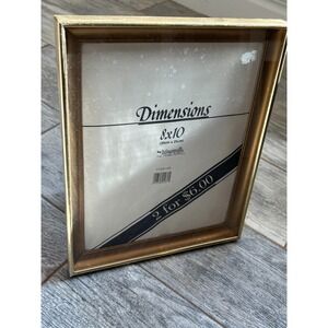 Intercraft Dimensions Gold New 8 x 10 Photo Frame Retro USA Vintage 90s Holder